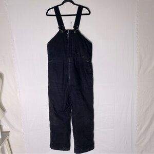 Work King Work Gear Insulated Black Canvas Winter Bib Overalls L Utility